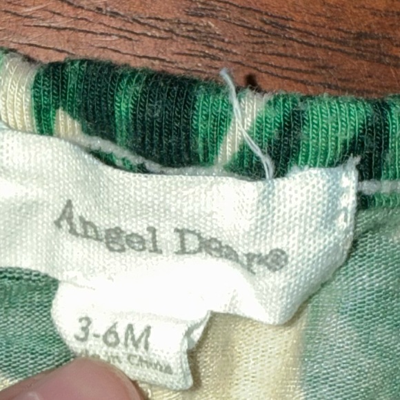 Angel Dear Tropical Green Leaf Print romper - Picture 2 of 2